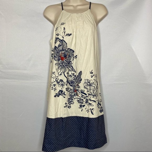 Floreat Anthropologie Sava Silk Halter Summer Midi Dress 6 Small - Picture 4 of 16